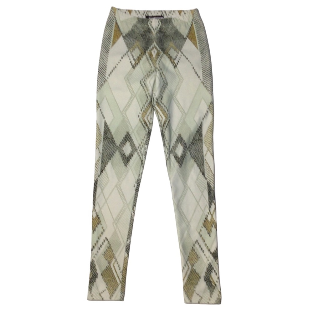 Anatomie Green Diamond Snake Print Pull On Leggings Size Small Travel Luxe